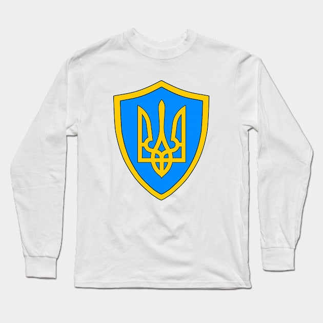 Ukraine Coat of Arms Long Sleeve T-Shirt by Vladimir Zevenckih